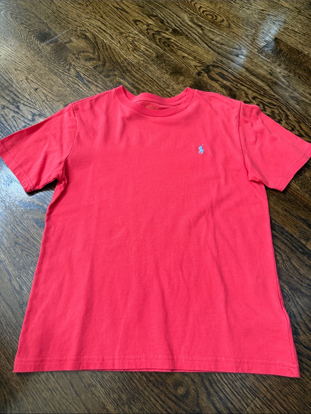 Ralph Lauren Kids Coral Pink Polo Pony Crew T‑Shirt
